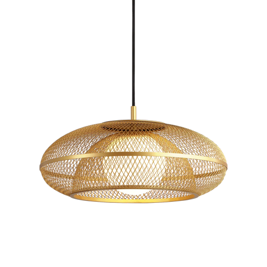 Lustre abat jour en laiton