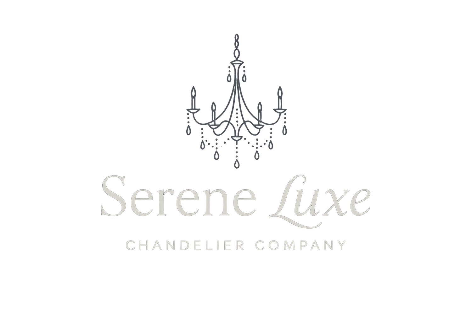 logo bleu nuit pour un site de lustre de luxe " Serene Luxe "